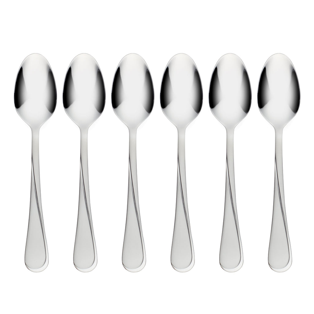 Cambridge Gravity Sand Teaspoons, Set of 6, 18/0 stainless steel
