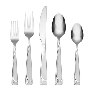 Cambridge Mena Frost 20-Piece Flatware Set, 18/0 stainless steel