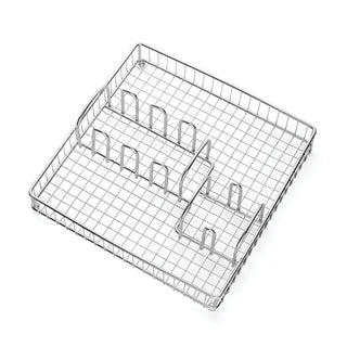 Cambridge Mena Frost 40-Piece Flatware Set with Chrome Caddy, 18/0 stainless steel (view 4)