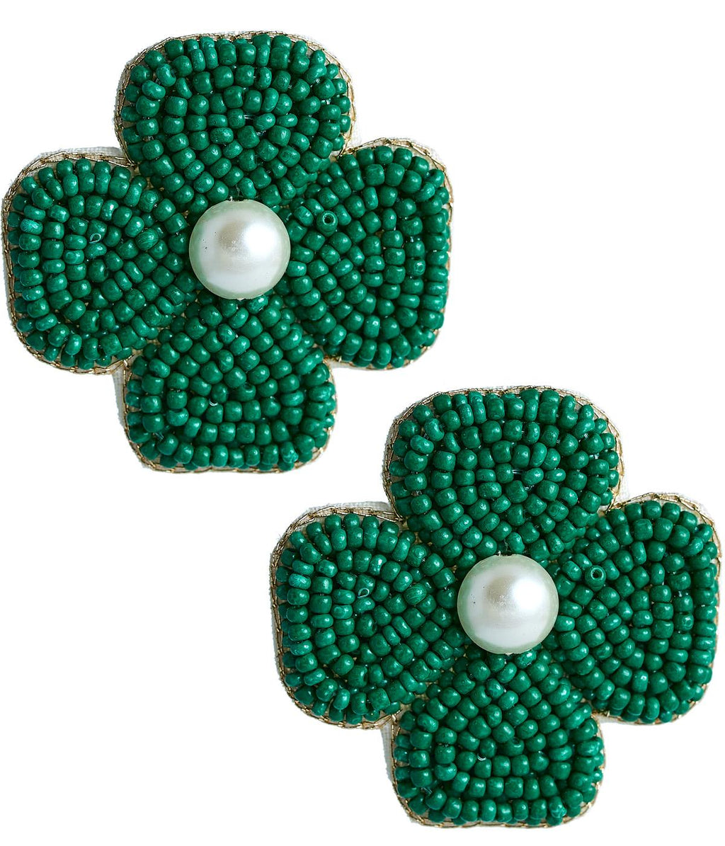 Kerry Beaded Clover Stud Earring