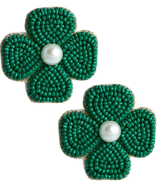 Kerry Beaded Clover Stud Earring