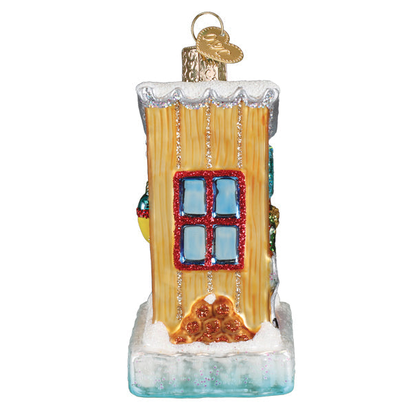 Ice Fishing Shanty Ornament – Unique Winter Cabin Holiday Decoration