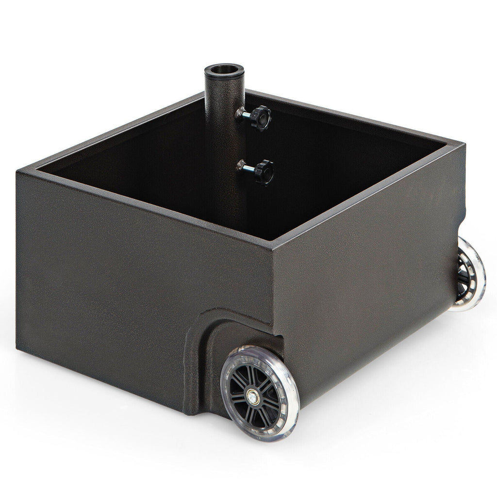 150-Lb. Rolling Patio Umbrella Base with Wheels and Built-In Planter