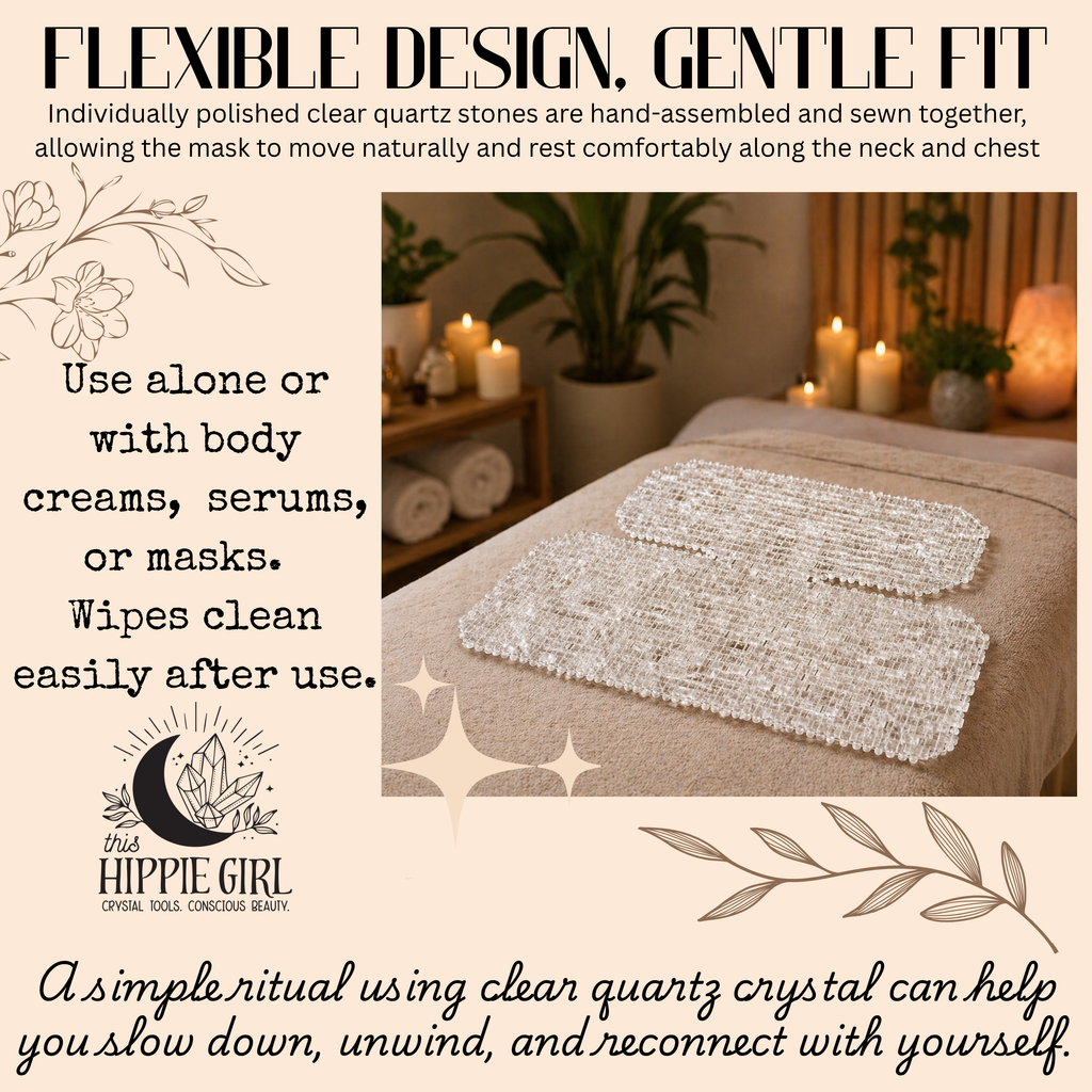 Crystal Clear Radiance™ Clear Quartz Chest & Neck Mask – Cooling Crystal Décolleté Ritual