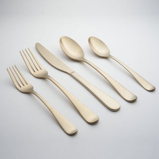 Cambridge Rhiannon Champagne Satin 20-Piece Flatware Set, 18/0 stainless steel (view 3)