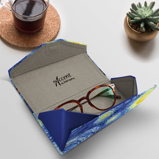 van Gogh Starry Night Folding Glasses Case – Compact & Protective