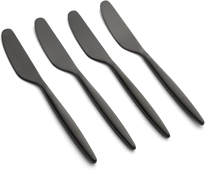 Cambridge Gaze Black Satin Spreaders, Set of 4, 18/0 stainless steel