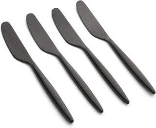 Cambridge Gaze Black Satin Spreaders, Set of 4, 18/0 stainless steel
