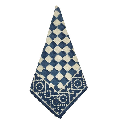 Cabana Napkin - Set of 8 and Tablecloth, Indigo Check