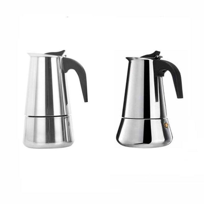 Stainless Steel Moka Pot Espresso Maker – Classic Stovetop Coffee Brewer