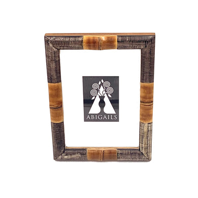 Frame, Horned Pipe with Burnt Bamboo, 8 X 10/5 X 7