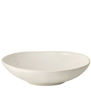 Bee Ceramic Pasta Plate Set – Ecru (Set of 4)