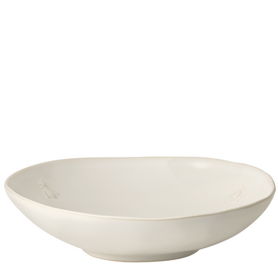 Bee Ceramic Pasta Plate Set – Ecru (Set of 4)