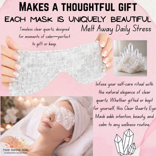 Clear Quartz Crystal Eye Mask – Cooling Luxury Spa & Relaxation Ritual