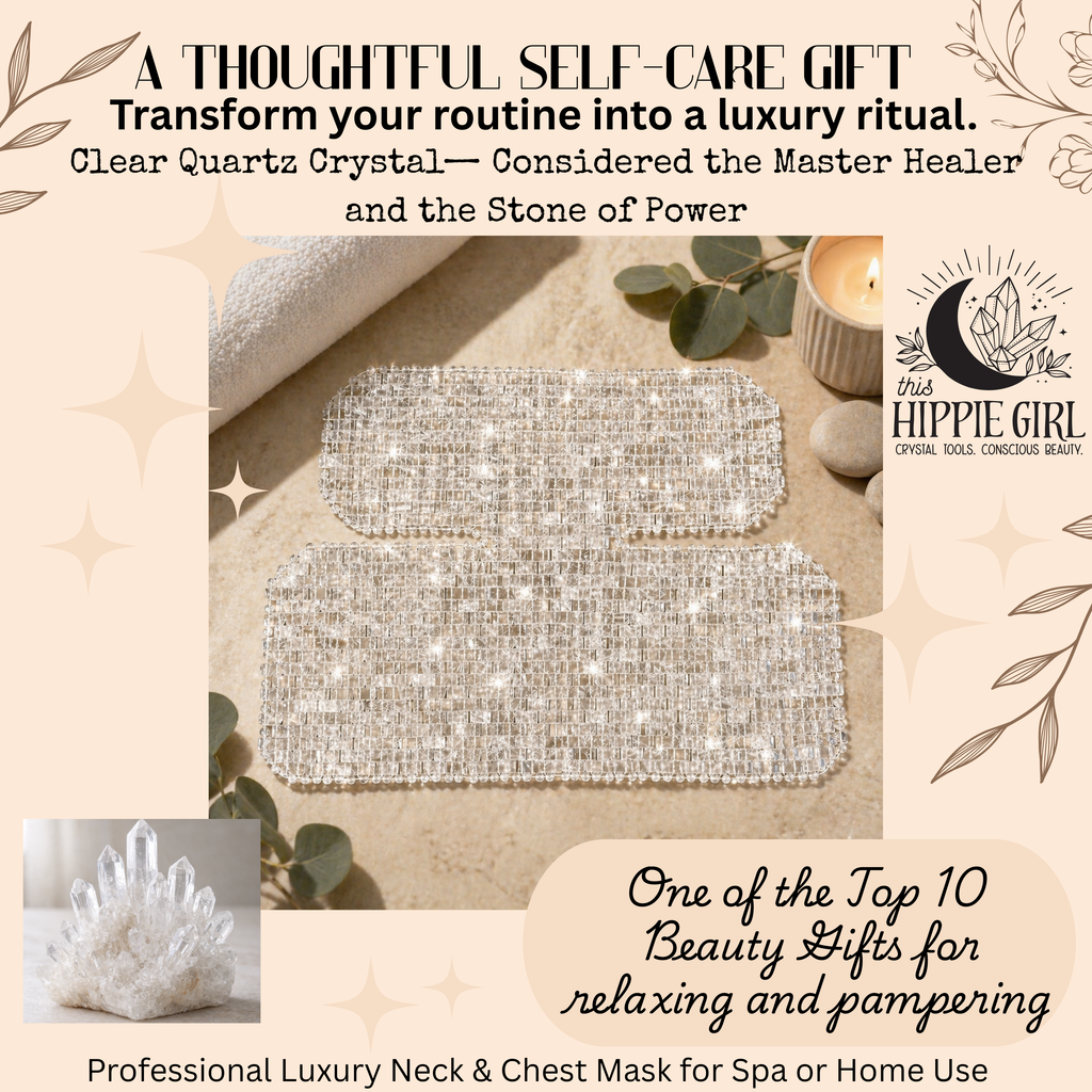 Crystal Clear Radiance™ Clear Quartz Chest & Neck Mask – Cooling Crystal Décolleté Ritual