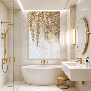 Golden Wisteria Wall Art