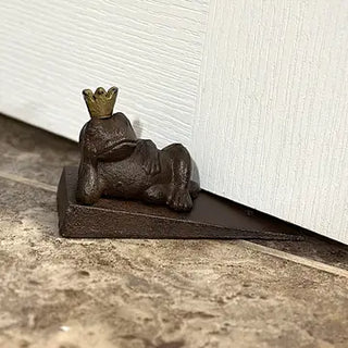 Heavy Recycled Iron Door Stop with Vintage Finish