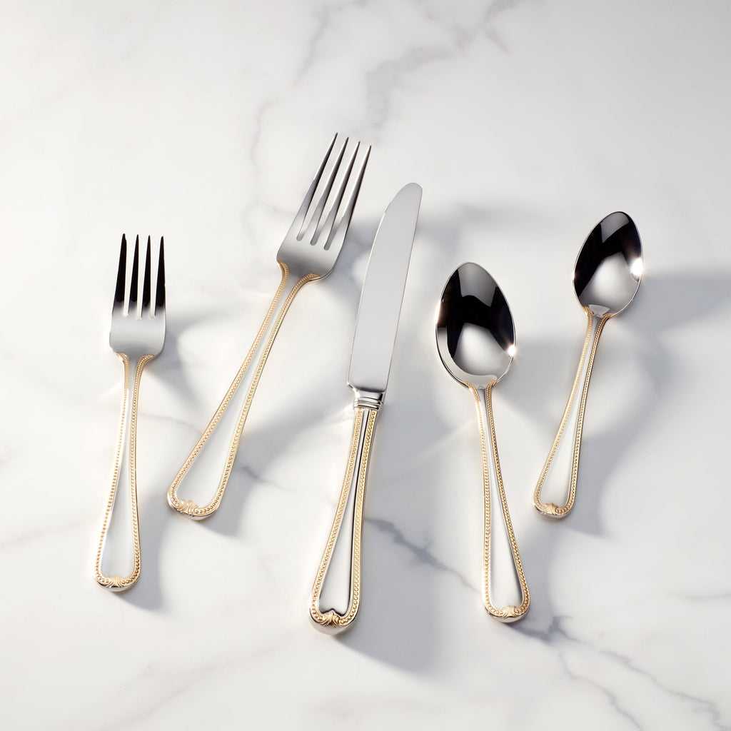 Lenox Vintage Jewel Gold 5-Piece Place Setting, 18/10 stainless steel