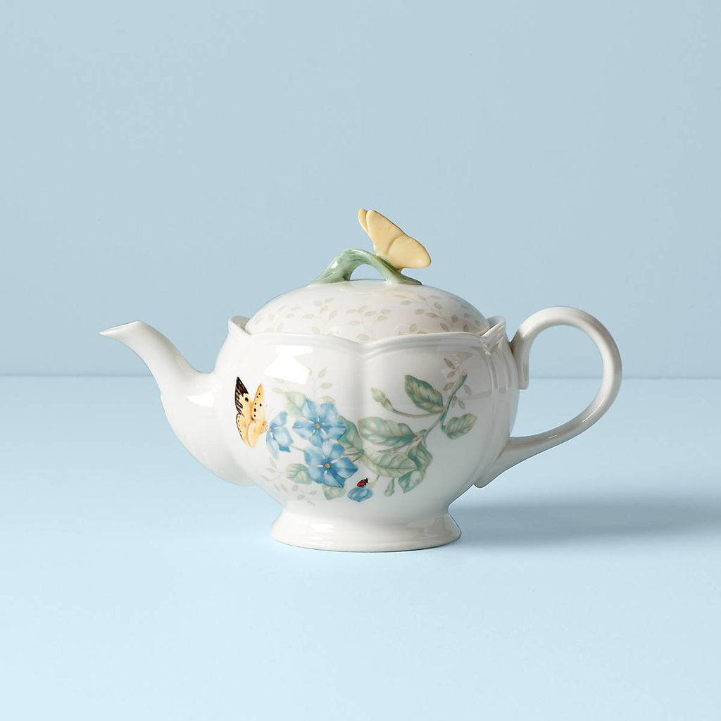 Lenox Butterfly Meadow Teapot, porcelain