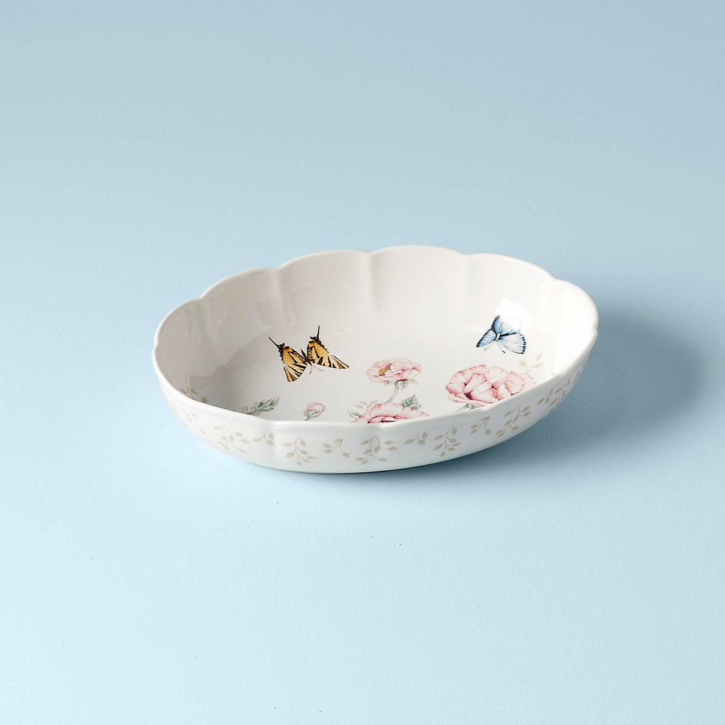 Lenox Butterfly Meadow Scalloped Oval Baker, porcelain (view 2)