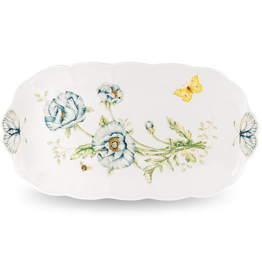 Lenox Butterfly Meadow Oblong Sandwich Tray, porcelain (view 2)