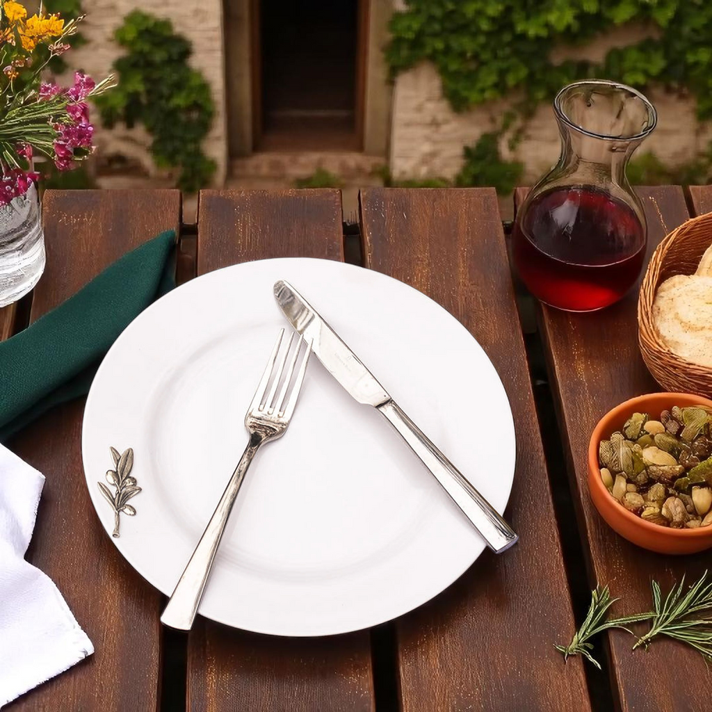 Olive Melamine Lunch Plates | Set of 4, Outdoor Chic