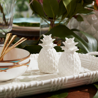 Lenox Wicker Creek Pineapple Salt & Pepper Set, porcelain (view 3)