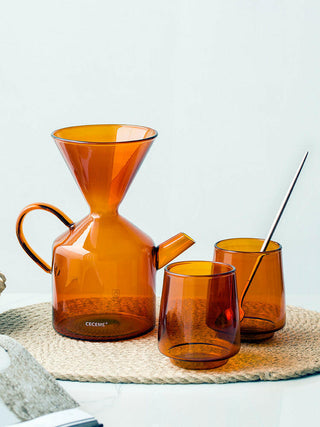 Glass Pour-Over Coffee Maker Set – All-in-One Manual Coffee Brewer
