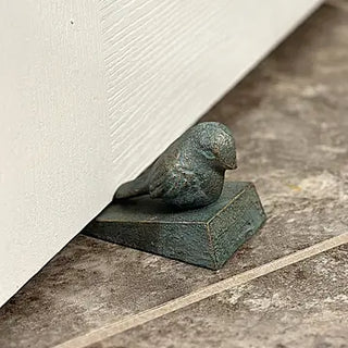 Heavy Recycled Iron Door Stop with Vintage Finish