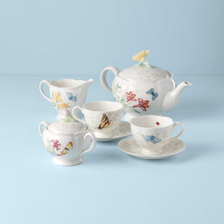 Lenox Butterfly Meadow 9-Piece Tea Set, porcelain