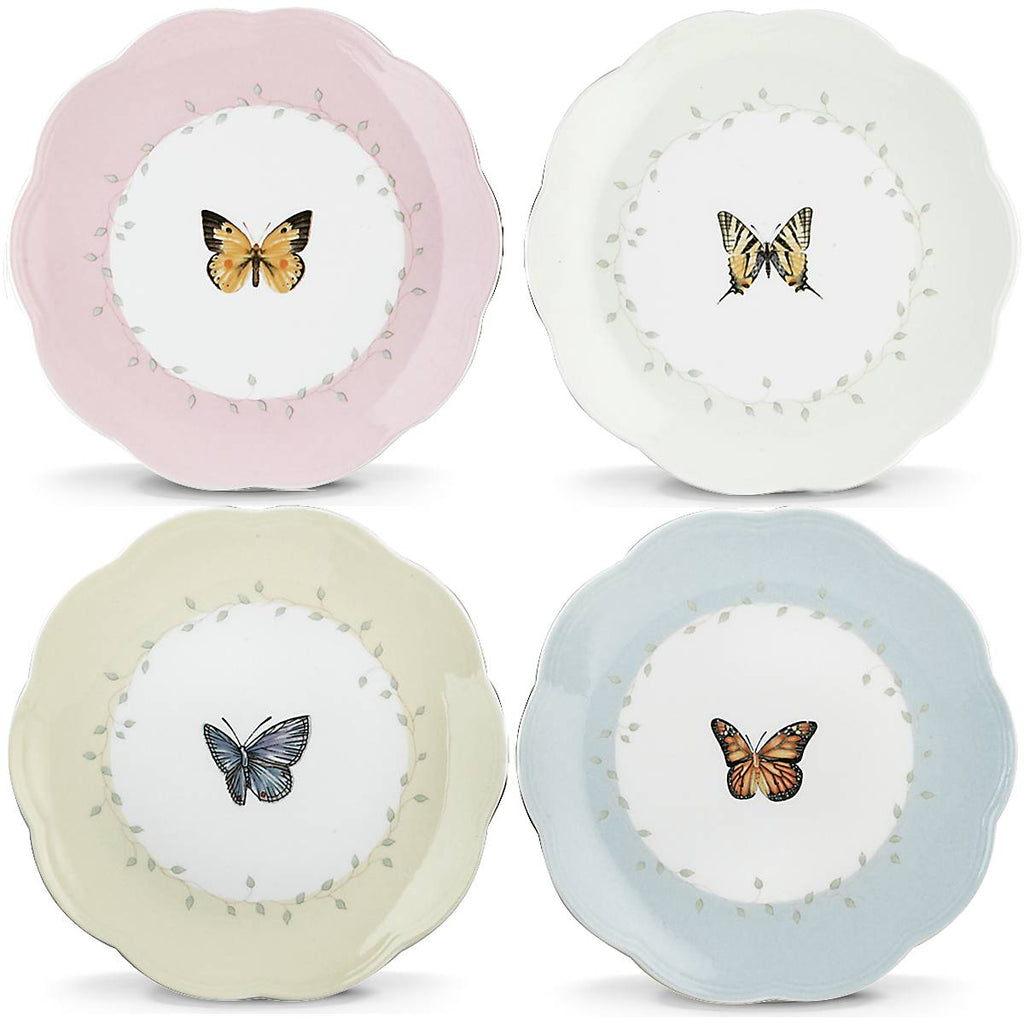 Lenox Butterfly Meadow 4-Piece Dessert Set, porcelain (view 2)