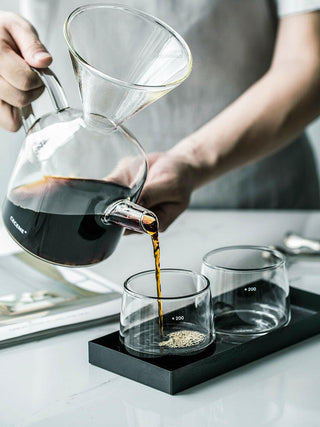 Glass Pour-Over Coffee Maker Set – All-in-One Manual Coffee Brewer