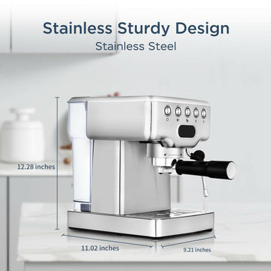 Geek Chef 20-Bar Espresso Machine with Milk Frother for Latte & Cappuccino
