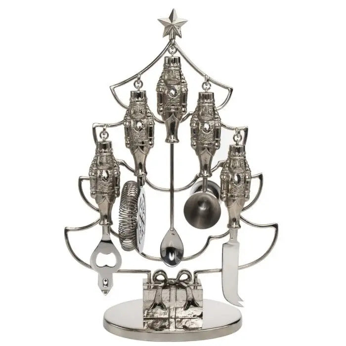 6 Piece Holiday Nutcracker Bar Tools Set – Christmas Décor