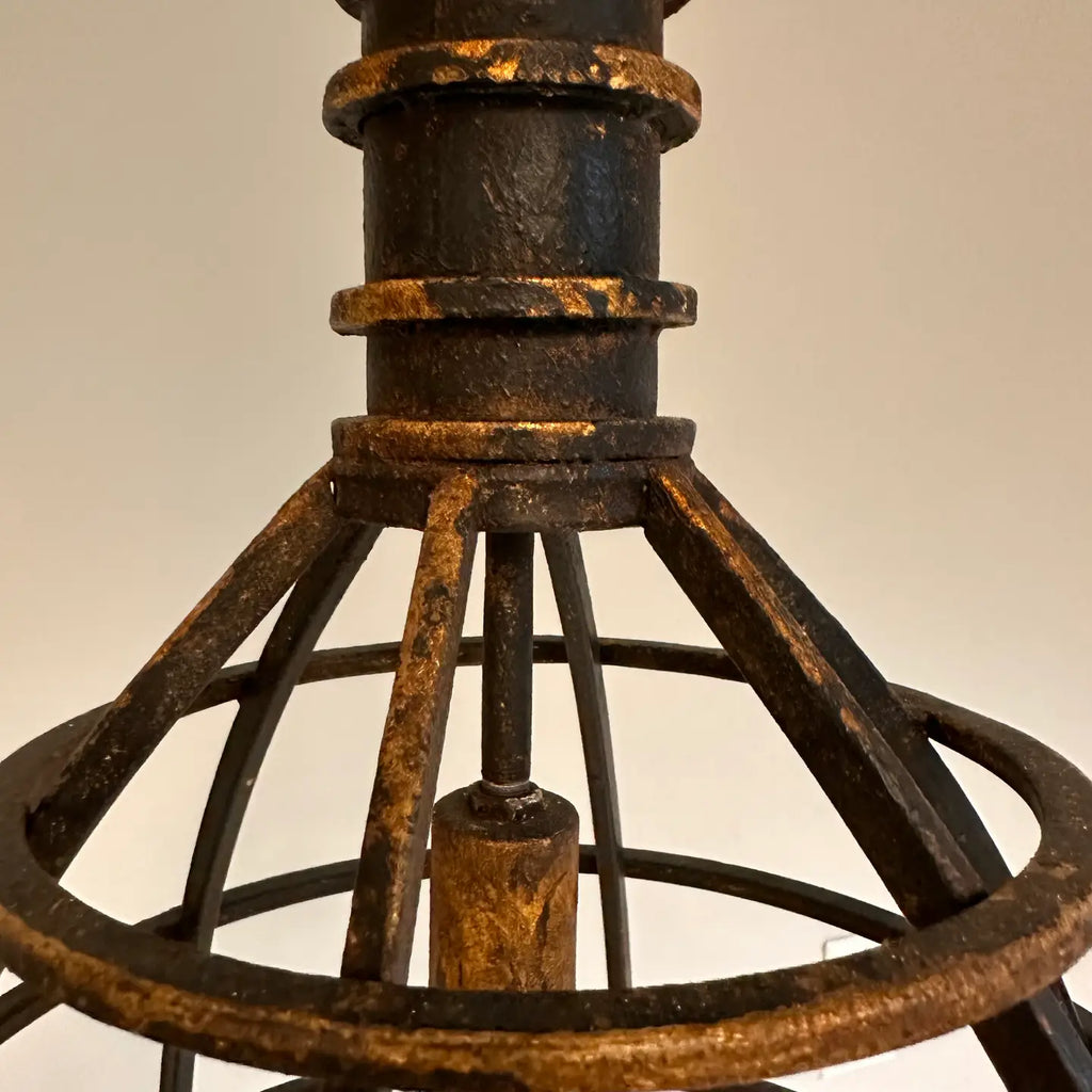 Rustic Iron Pendant Light with Adjustable Chain