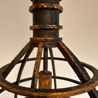 Rustic Iron Pendant Light with Adjustable Chain