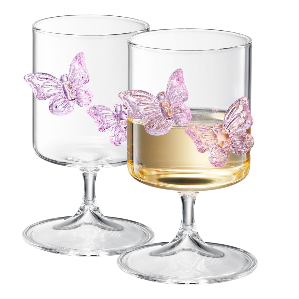 Butterfly Wine Goblet set of 2
