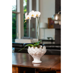 White Artichoke Footed Centerpiece, Large/Small