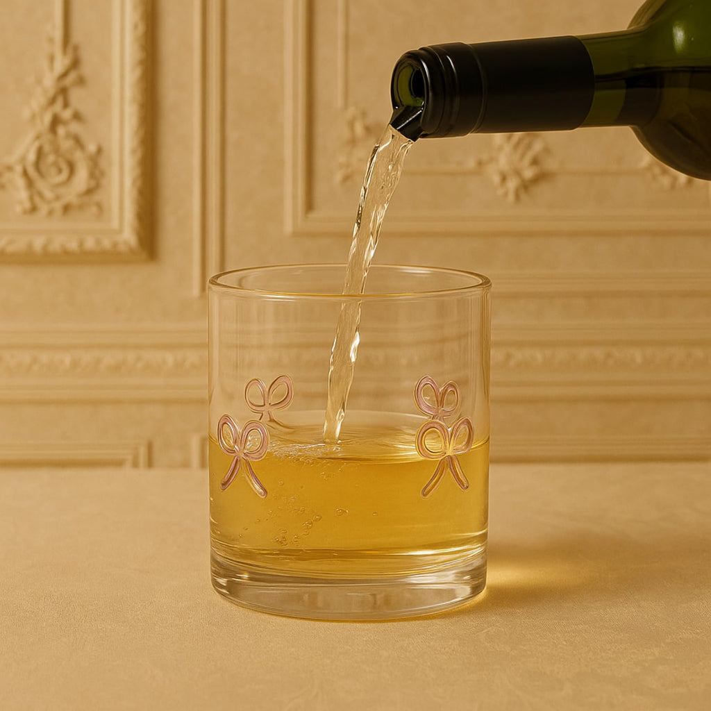 Khen Bowtie Tumblers Set Stylish Break Resistant Acrylic Drinkware for Cocktail Wedding Gift Use - Set of 2 Pink