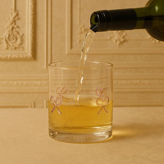 Khen Bowtie Tumblers Set Stylish Break Resistant Acrylic Drinkware for Cocktail Wedding Gift Use - Set of 2 Pink