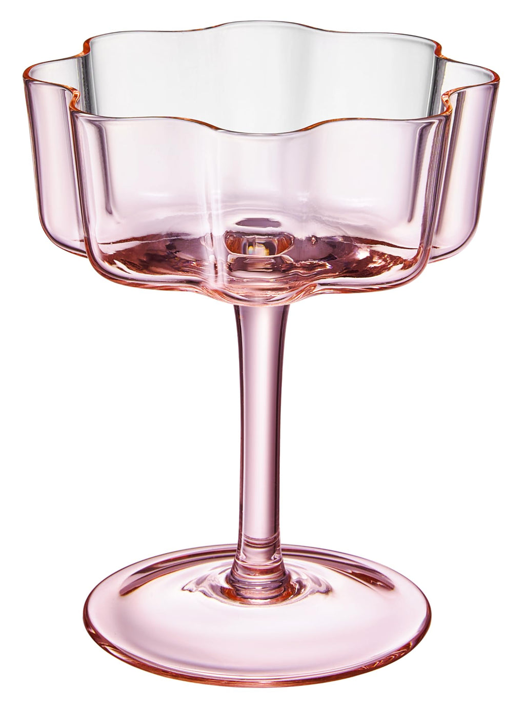 Flower Wave Coupe Cocktail Colored Glasses Set of 5 – Fall Holiday Party Drinkware