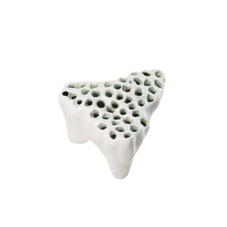 Etna Stoneware Tulipiere,Metallic/White