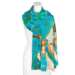 Laurel Burch Sky Mares Silk Blend Shawl – Lightweight Dressy Wrap for Women