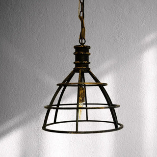 Rustic Iron Pendant Light with Adjustable Chain