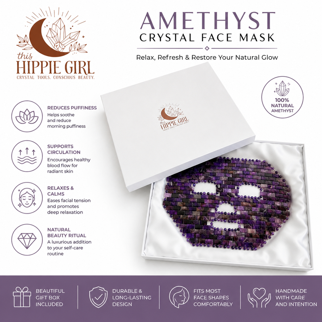 Amethyst Crystal Face Mask – Luxury Cooling Spa & Skincare Ritual