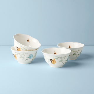 Lenox Butterfly Meadow Rice Bowls, Set of 4, porcelain