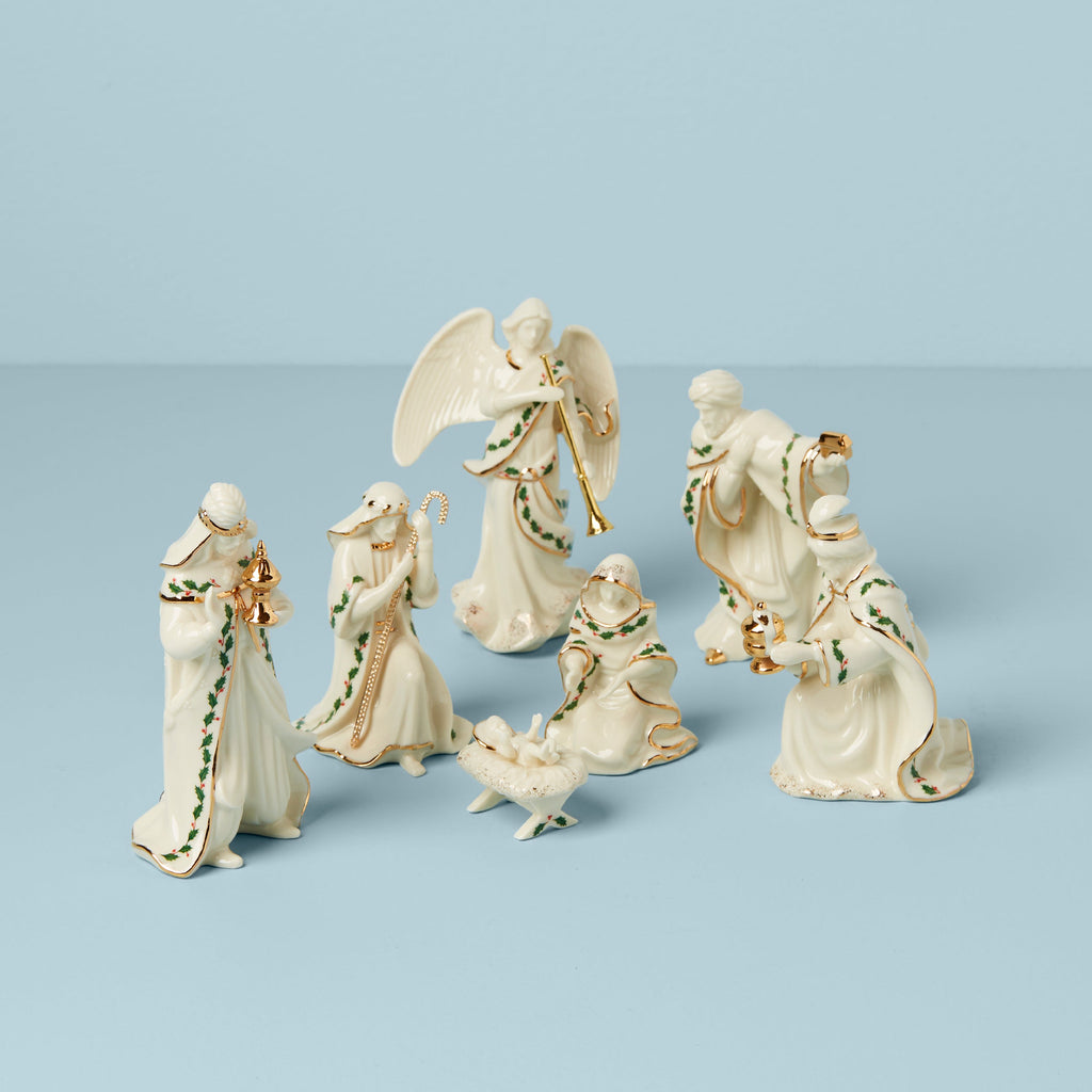 Lenox Holiday 7-Piece Mini Nativity Set, porcelain