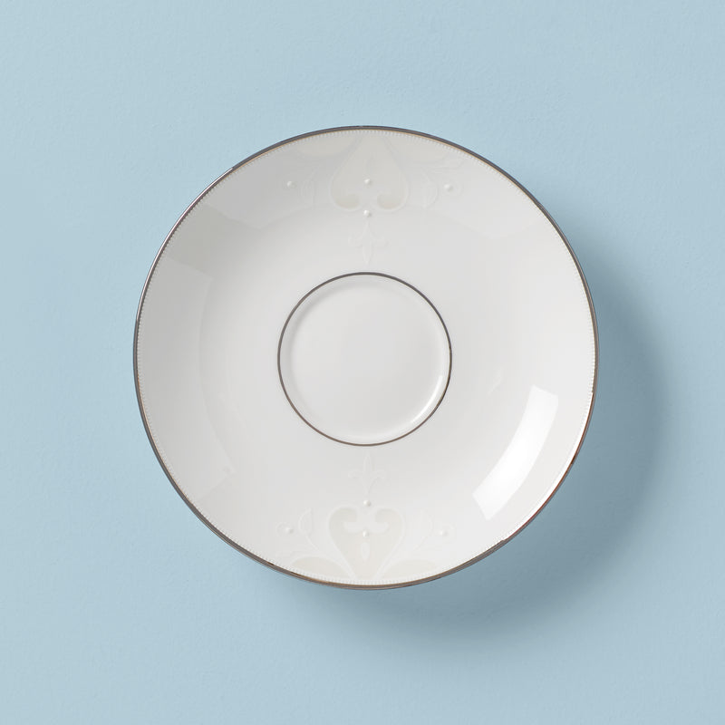 Lenox Opal Innocence Scroll Saucer, bone china