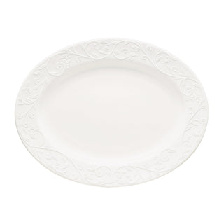 Lenox Opal Innocence Carved Oval Platter, porcelain