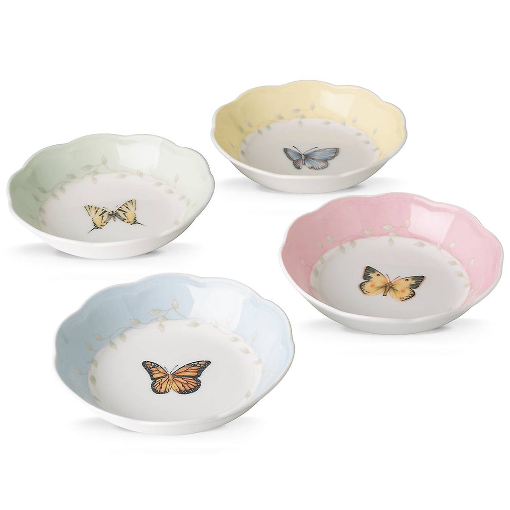 Lenox Butterfly Meadow Fruit Bowls, Set 4, porcelain (view 4)